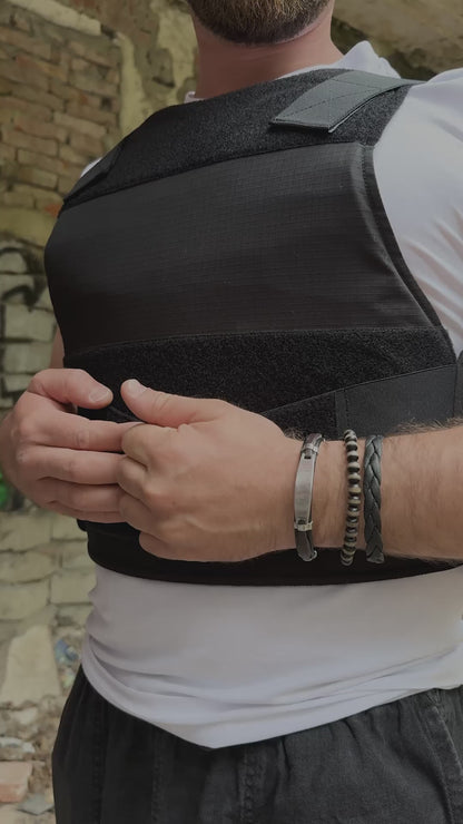 Golyóálló rejtett viselésű mellény – fekete